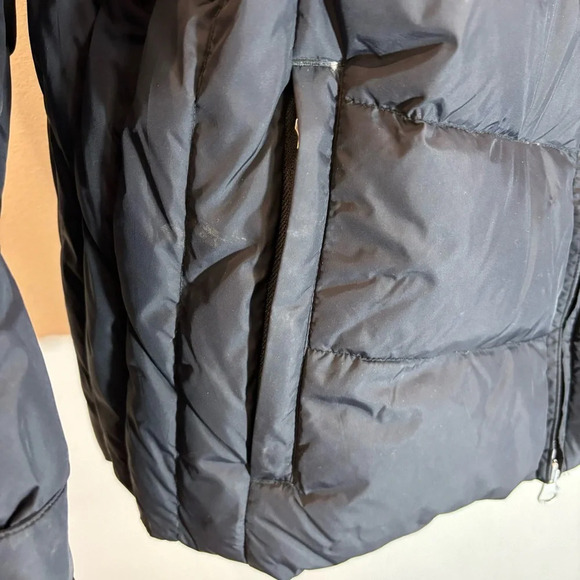 LAND’S END Sz XL Goose Down Many Pockets Funnel Neck Zipper Puffer  Coat Jacket - Picture 6 of 12